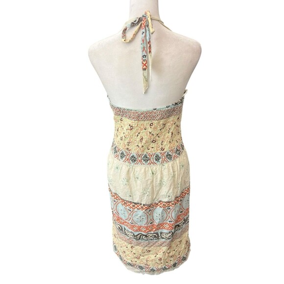 beau bois Boho lined halter maxi dress tiered hippie Y2K S/M - Picture 6 of 15